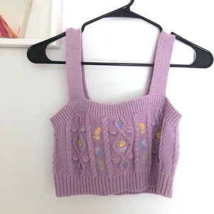 Zara lilac knit top